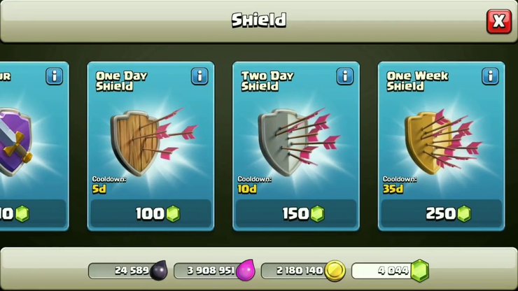 Clash Of Clans Shield