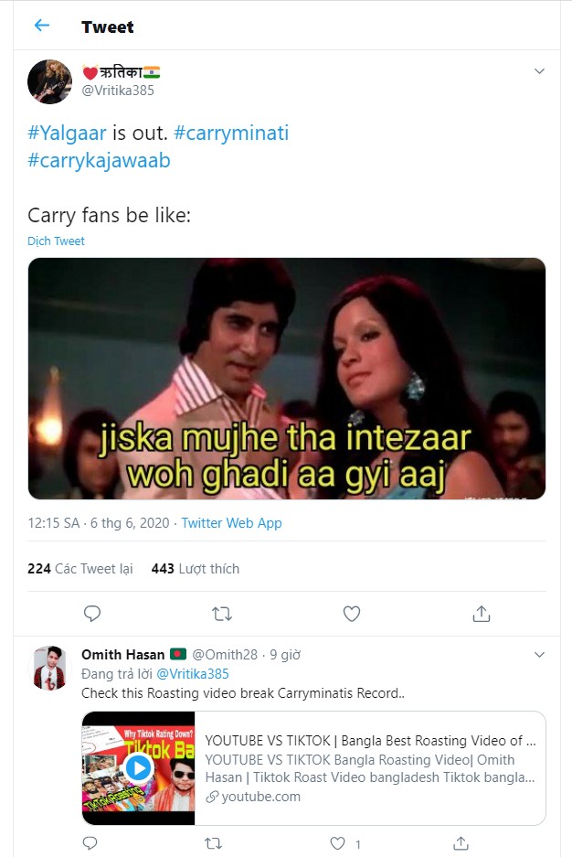 CarryMinati Yalgaar fans funny