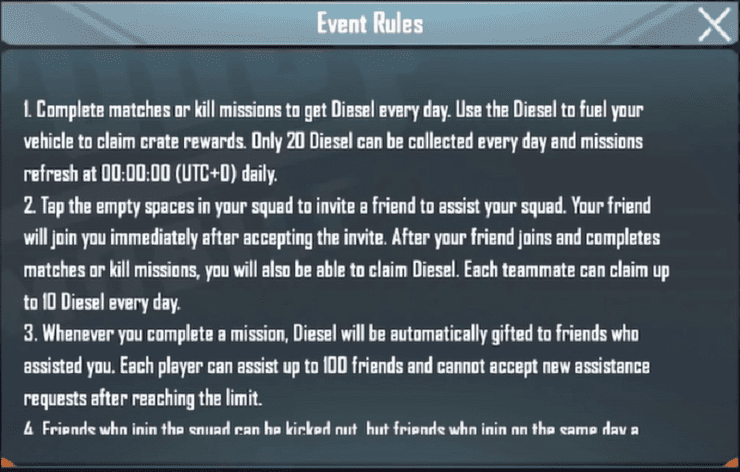 Pubg Mobile Road Trip Event Rule