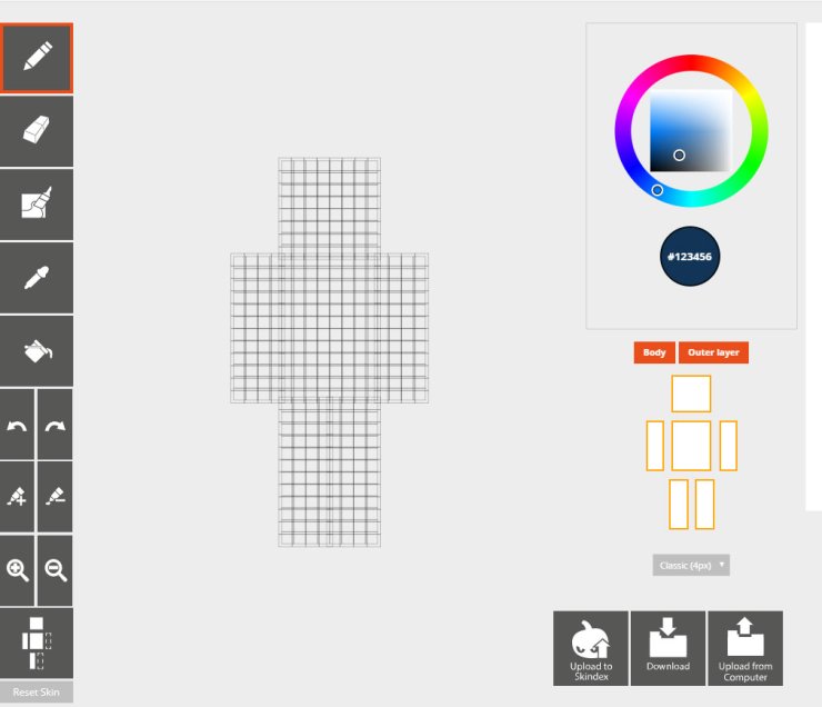 Downloadable Herobrine Skin Layout For Minecraft Pe