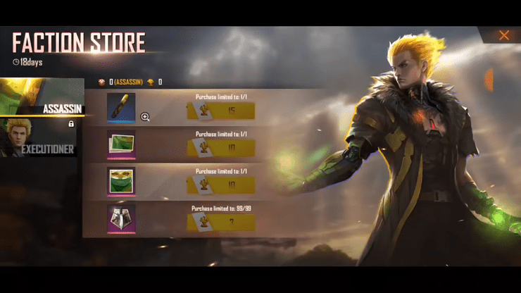 Free Fire Rampage Event Factions Daily Mission Prizes Tokens Points Etc