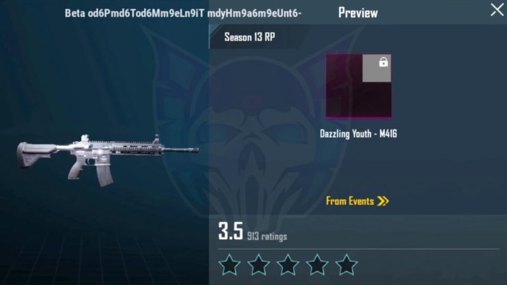 Season 14 Royal Pass Rewards M416 Skin In Royal Pa