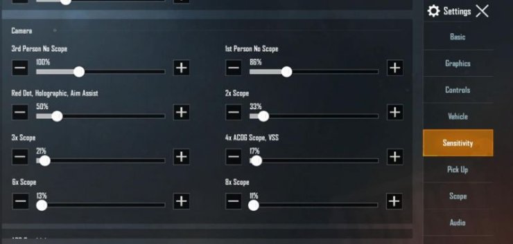 Best Camera Sensitivity Setting