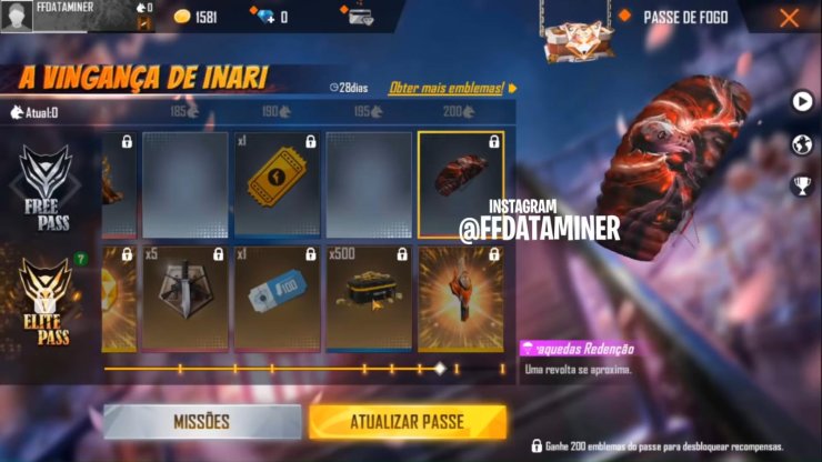 Free Fire New Elite Pass Season 26