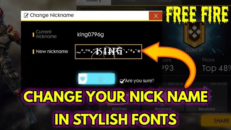 Different Font Style For Free Fire