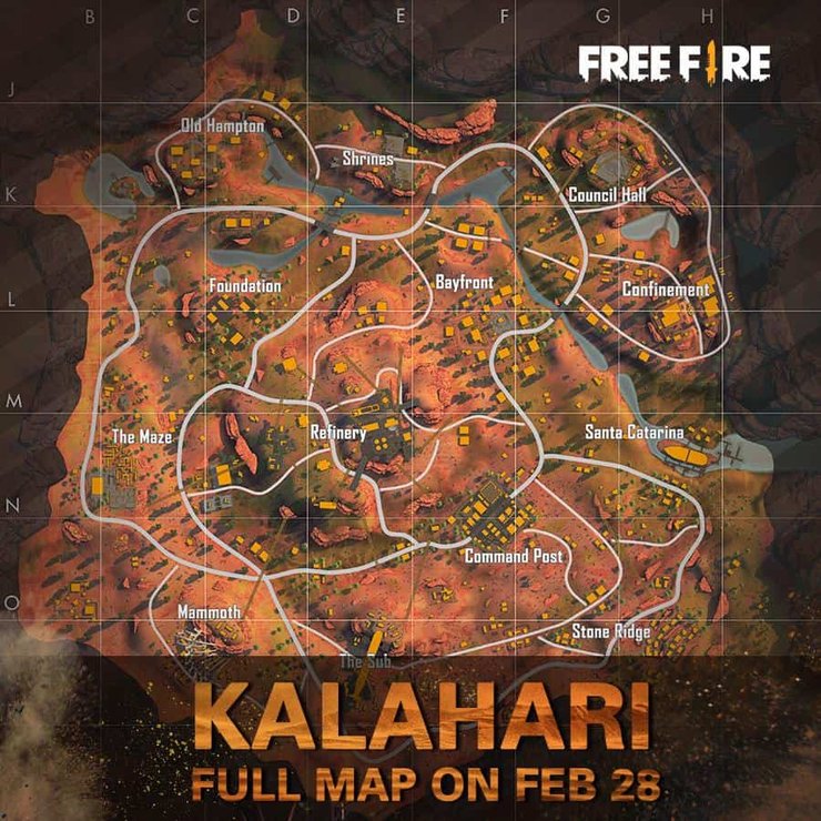 Free Fire Kalahari Map Download: Guide To Knowing All ...