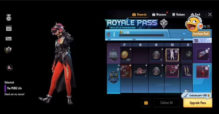 pubg mobile free rp rewards level 20