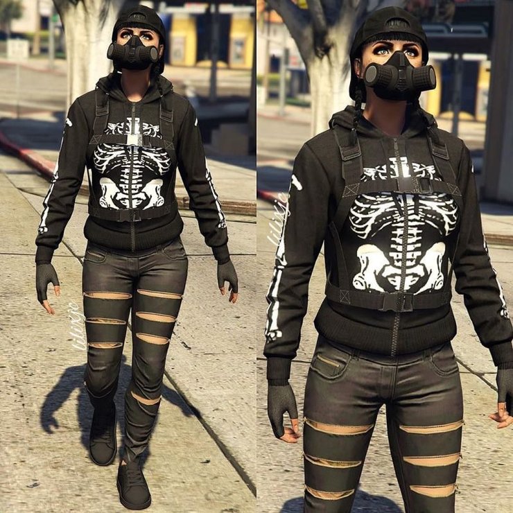 GTA 5 Online Female Gothic Outfits (PS4/5,Xbox,PC) 