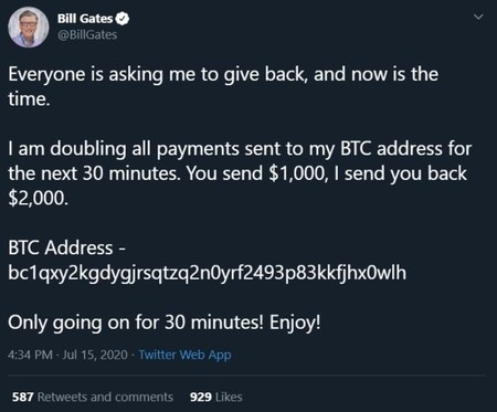 Twitter Hack Barack Obama Elon Musk Bill Gates Bitcoin Spam