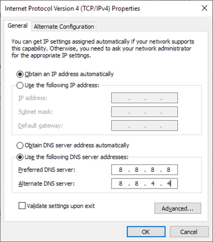 Internet Google Public Dns