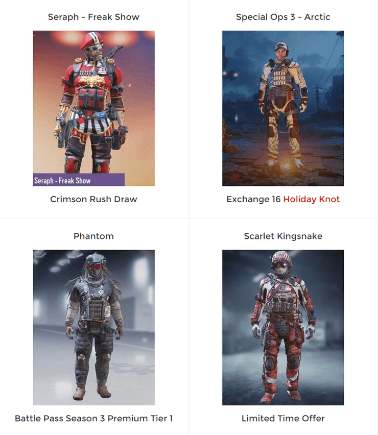 Cod Mobile Character Skins 19