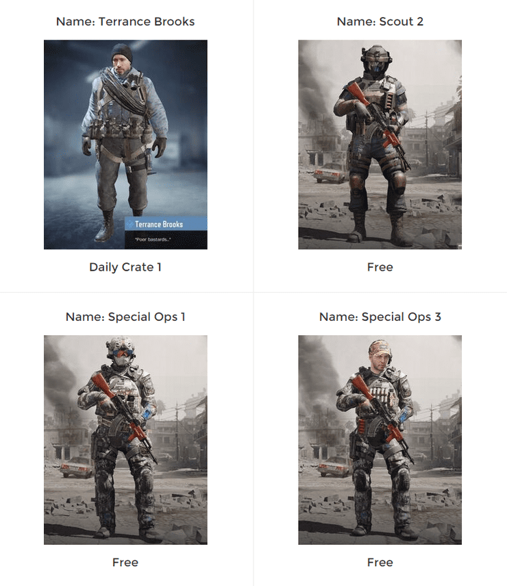 Cod Mobile Character Skins 24