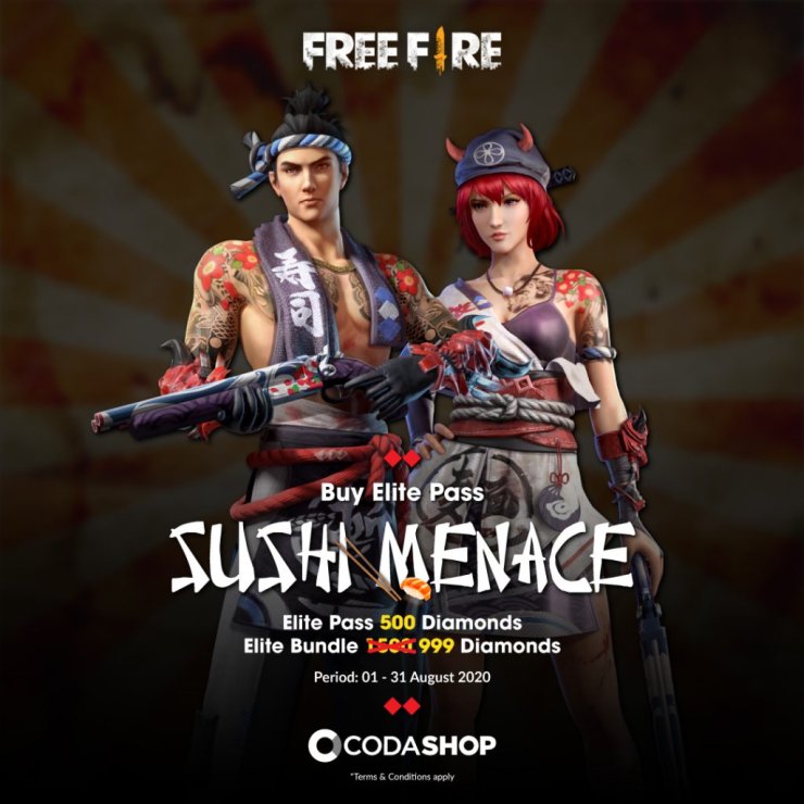 Free Fire Season 27 Elite Pass Sushi Menace Details