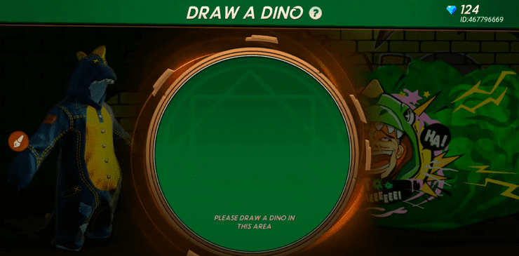 How To Get Dino Demin Suit In Free Fire Draw A Dino Event