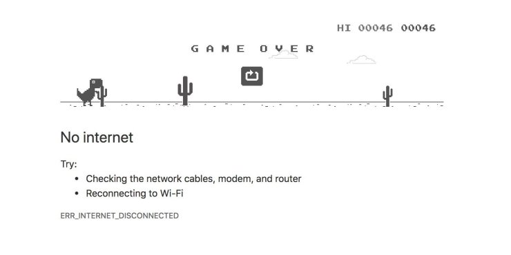 Chrome Offline Dino Game