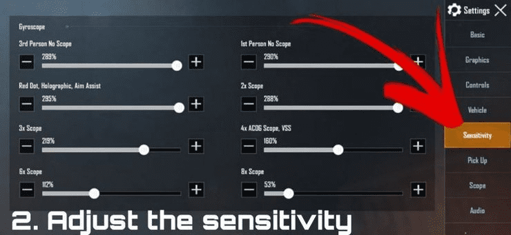 Sensitivity Settings