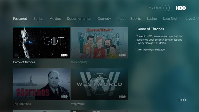 Streaming Service with Game of Thrones