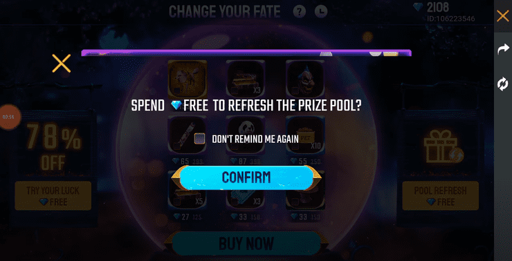 Refresh Prize Pool