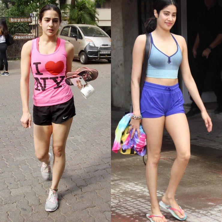 Sara Ali Khan Janhvi Kapoor Gym Looks