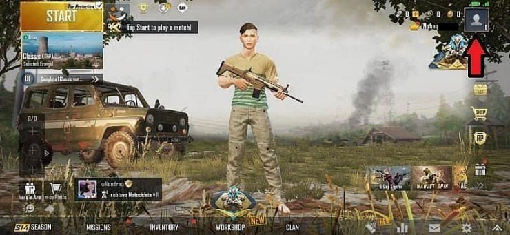 profile tab pubg mobile