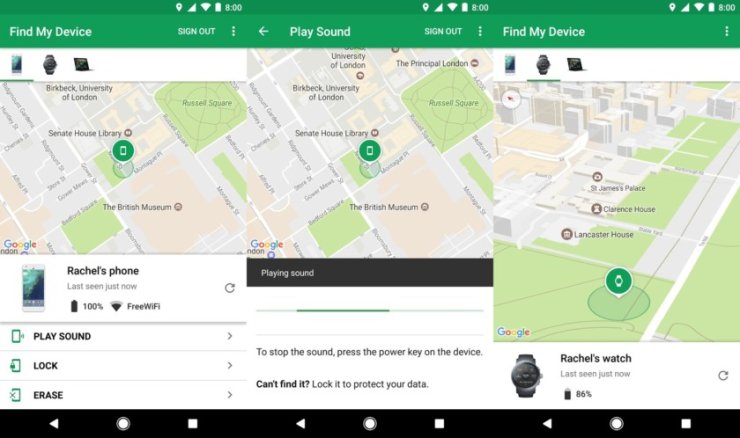 Find My Device Screenshots 840x498