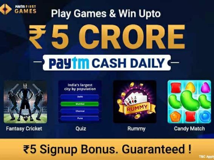 Paytm First Games Moeny