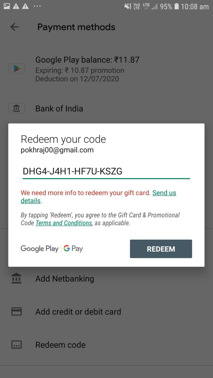 download play store free redeem code