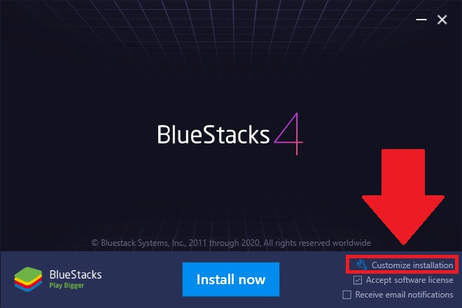 Installing Bluestacks