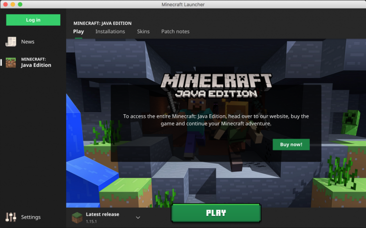 minecraft java free trial