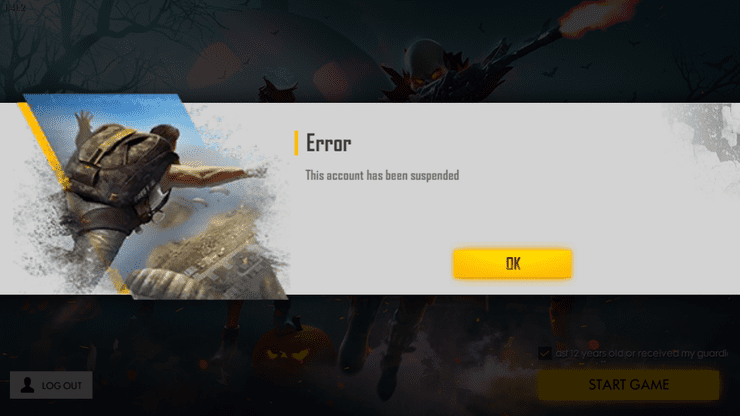 free fire banned account