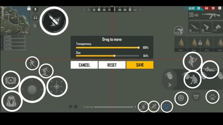 Best Custom HUD Settings In Free Fire For 3 & 4 Finger ...