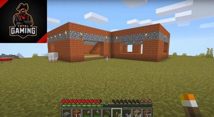 Total Gaming Builds Garena Free Fire S L Shaped House In Minecraft