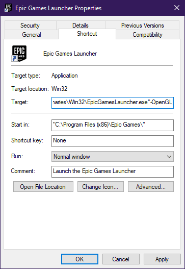 epic game launcher not working