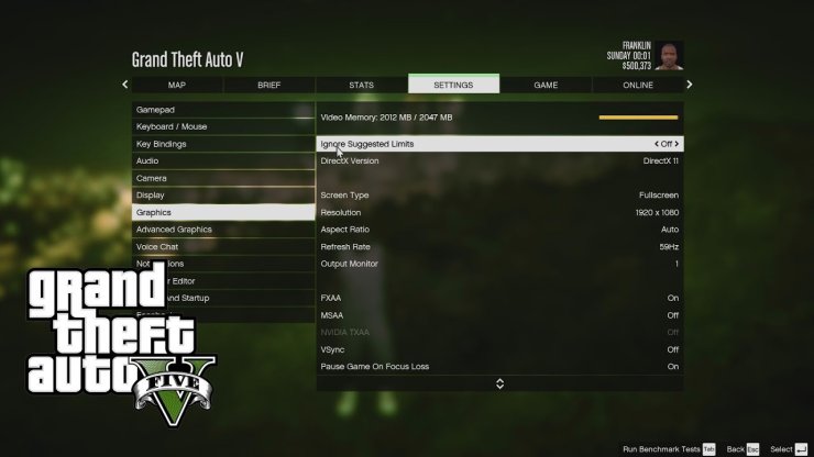 how to change graphics settings of gta v without opening game