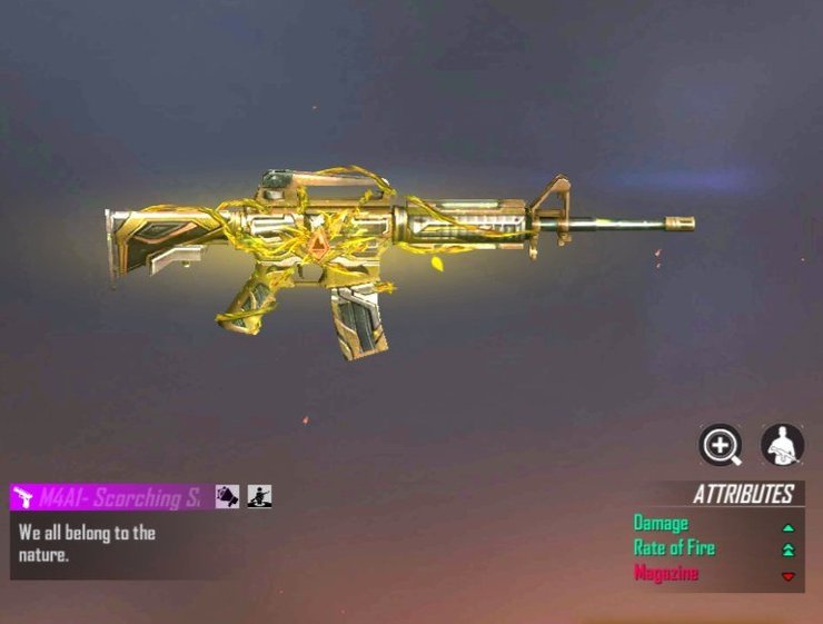  M4a1 Gun In Free Fire skin