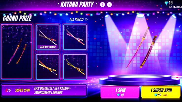 Free Fire Katana Event How Many Diamond Does It Take To Become The Master Of Blades