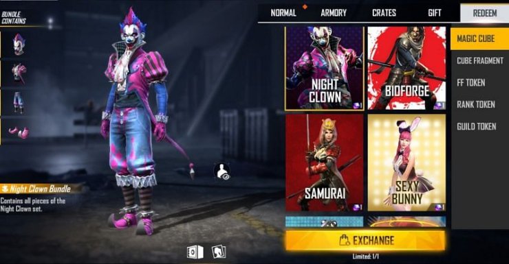 Garena Free Fire How To Get The Night Clown Joker Bundle