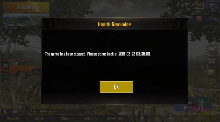 Pubg Mobile 6 Hour Per Day Restriction In India 4d