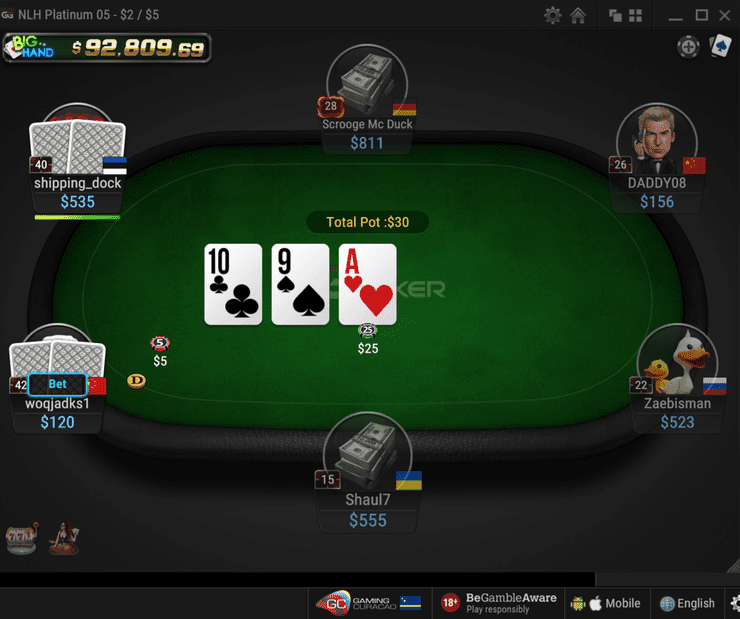 Online Poker Gameplay