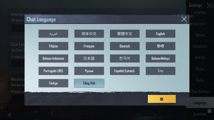 Pubg Mobile Language