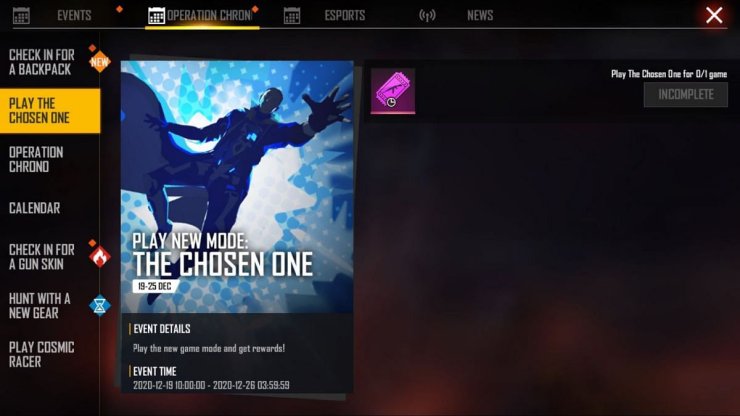 Free Fire: Everything About The New 'chosen One' Mode