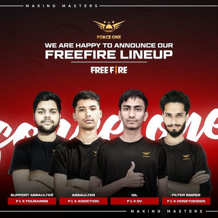 Garena Free Fire Force One Announces Professional Free Fire Roster Tharkistan Com For Gamer S