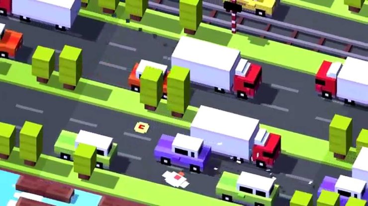 crossy road game over screen