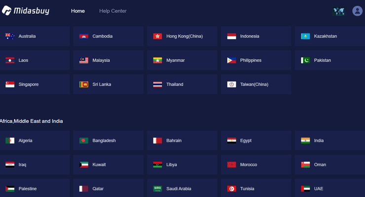 Choose Your Countries And Regions