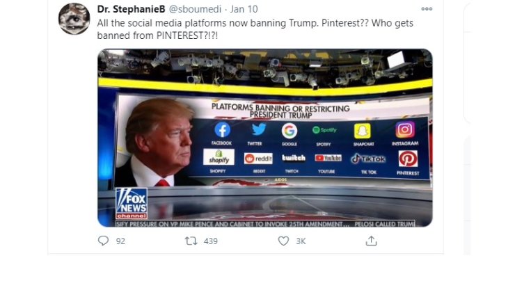 Pinterest Ban Trump