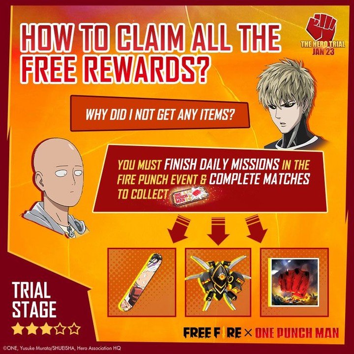 Free Fire One Punch Man Event