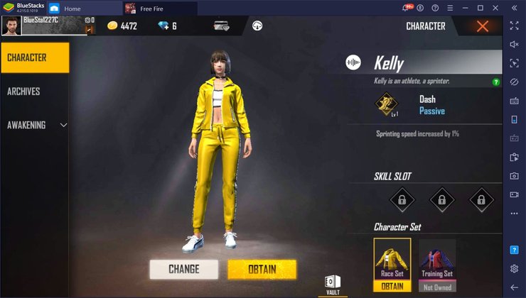 Free Fire Characters Kelly