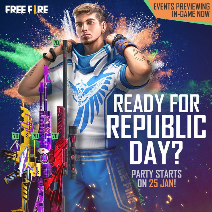 Garena Free Fire Login To Receive Free Rewards In Republic Day Event