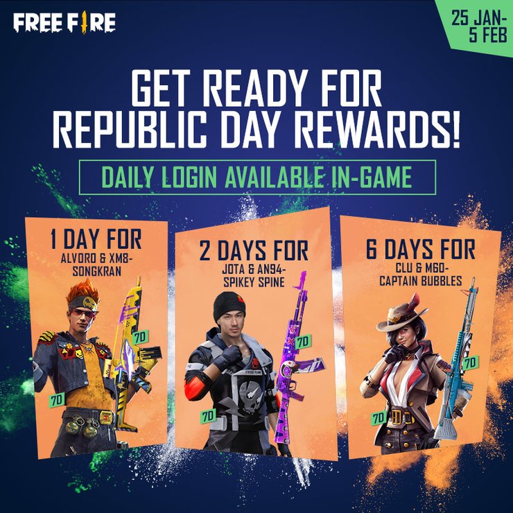 Republic Day Free Fire Rewards