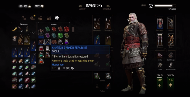 witcher 3 weapon repair